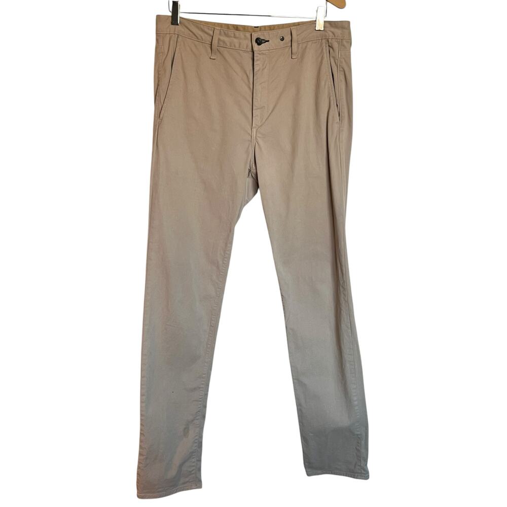 Rag & Bone Men's Fit 2 Mid-Rise Chino Pants Khaki Beige Office Casual Size 34